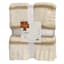 Honeybloom Natural Stripe Cozy Knit Throw Blanket, 50x60