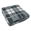 Honeybloom Blue Plaid Cozy Knit Throw Blanket, 50x60