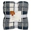 Honeybloom Blue Plaid Cozy Knit Throw Blanket, 50x60