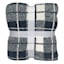 Honeybloom Blue Plaid Cozy Knit Throw Blanket, 50x60