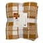 Honeybloom Orange Plaid Cozy Knit Throw Blanket, 50x60