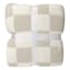 Honeybloom Light Grey Checkered Cozy Knit Bed Blanket, Twin/Twin XL