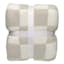 Honeybloom Light Grey Checkered Cozy Knit Bed Blanket, Full/Queen