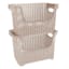 Crossover Weave Stackable Storage Basket, Tan