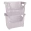 Crossover Weave Stackable Storage Basket, Lavender