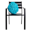 Tile Blue Petal Outdoor Throw Pillow, 18"