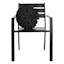Black Petal Outdoor Throw Pillow, 18"