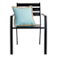 Olinen Light Blue Outdoor Throw Pillow with Jute Trim, 18"