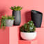Crosby St. Grey Herringbone Ceramic Outdoor Planter, Large