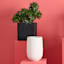 Crosby St. White Terrazzo Cement Outdoor Planter, Extra Large