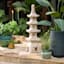 Found & Fable Tall Pagoda Outdoor Garden Statue, 45.4"