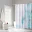 13-Piece Olana Turquoise Watercolor Shower Curtain Set, 70x72