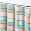 13-Piece Multicolor Retro Grid Shower Curtain Set, 70x72