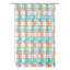 13-Piece Multicolor Retro Grid Shower Curtain Set, 70x72