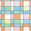 13-Piece Multicolor Retro Grid Shower Curtain Set, 70x72