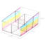 4-Compartment Rainbow Cosmetic Organizer
