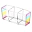 3-Compartment Rainbow Oval Cosmetic Organizer