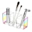 3-Compartment Rainbow Oval Cosmetic Organizer