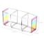 3-Compartment Rainbow Oval Cosmetic Organizer