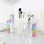 3-Compartment Rainbow Oval Cosmetic Organizer