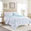 4-Piece Wavy Printed Duvet Set with Insert, Full/Queen