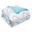 4-Piece Wavy Printed Duvet Set with Insert, Full/Queen
