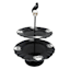 Black 2-Tier Skull Serving Stand, 10.6x15