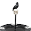 Black 2-Tier Skull Serving Stand, 10.6x15