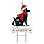 Dog with Santa Hat Yard Stake, 22"