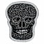 Midnight Shadows Semi-Beaded Skull Placemat, 15x14