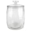 Clear Glass Canister with Flat Knob Glass Lid, 80oz