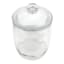 Clear Glass Canister with Flat Knob Glass Lid, 80oz