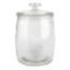 Clear Glass Canister with Flat Knob Glass Lid, 143oz