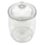 Clear Glass Canister with Flat Knob Glass Lid, 143oz