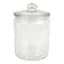 Clear Glass Canister with Round Knob Glass Lid, 28oz