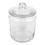 Clear Glass Canister with Round Knob Glass Lid, 195oz