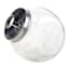 Clear Glass Penny Jar Canister with Metal Lid, 96oz