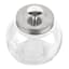 Clear Glass Penny Jar Canister with Metal Lid, 96oz