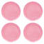 Set of 4 Solid Pink Melamine Dinner Plates, 10"