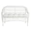Tristan Heather White Premium Outdoor Wicker Settee Cushion