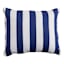 Providence Navy Blue Awning Striped Outdoor Corded Back Cushion