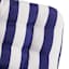 Providence Navy Blue Awning Stripe Outdoor Wicker Settee Cushion