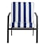 Providence Navy Blue Awning Stripe Outdoor Hinged Cushion