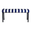 Providence Navy Blue Awning Stripe Outdoor Bench Cushion