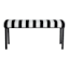 Providence Black Awning Stripe Outdoor Bench Cushion