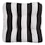 Providence Black Awning Stripe Outdoor Wicker Seat Cushion