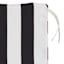 Providence Black Awning Stripe Outdoor Deep Seat Cushion