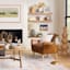 Honeybloom Braxton Faux Leather Accent Chair, Cognac