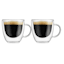 Set of 2 Barista Double Wall Espresso Mugs, 4oz