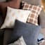 Honeybloom Brown Striped Slub Throw Pillow, 18"